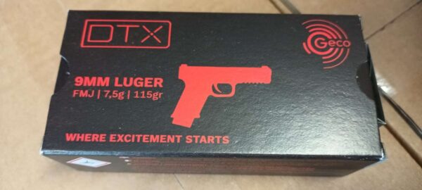 Geco 9mm Luger DTX 7.5G 50kpl |