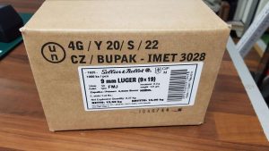 Sellier&Bellot 9mm 8,0g 1000kpl
