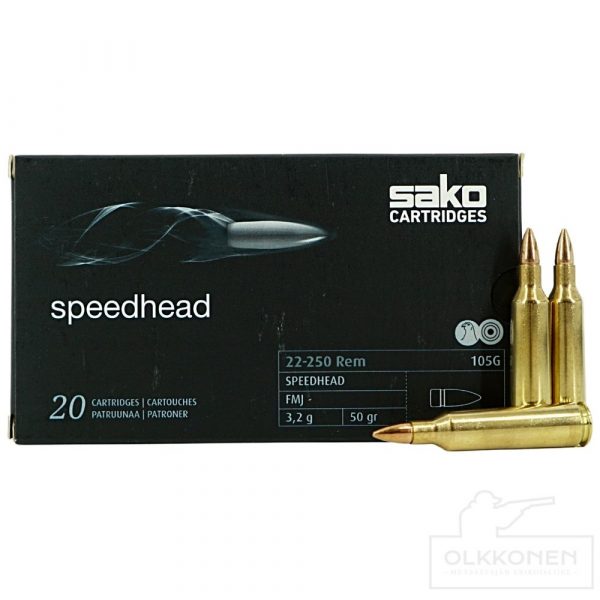 Sako 22-250 FMJ 105G Speedhead 3.2 g 20kpl/rasia | speedhead