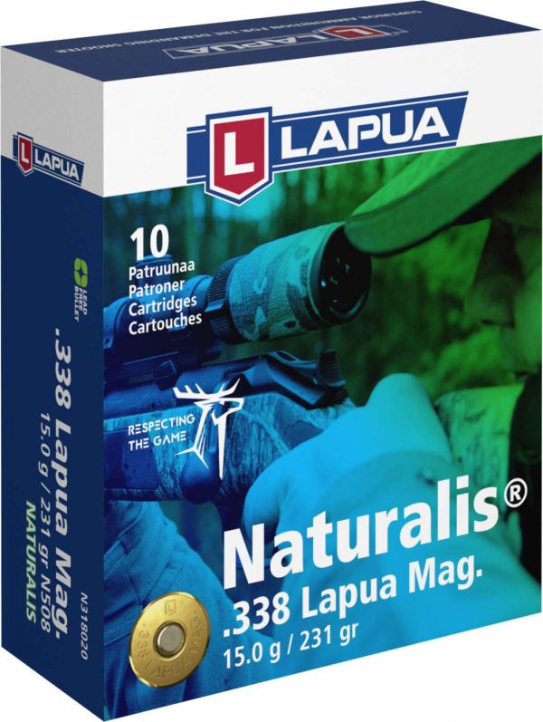 LAPUA .338LapMag patruuna, Naturalis LR, N508, 15,0g 10 KPL /RASIA | Lapua .338 lap mag NATURALIS 15g