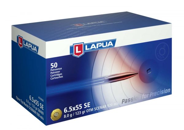 LAPUA 6,5x55SE patruuna, Scenar GB489, 8g, 920m/s 50 KPL /RASIA | Lapua 6.5x55 SCENAR 8g