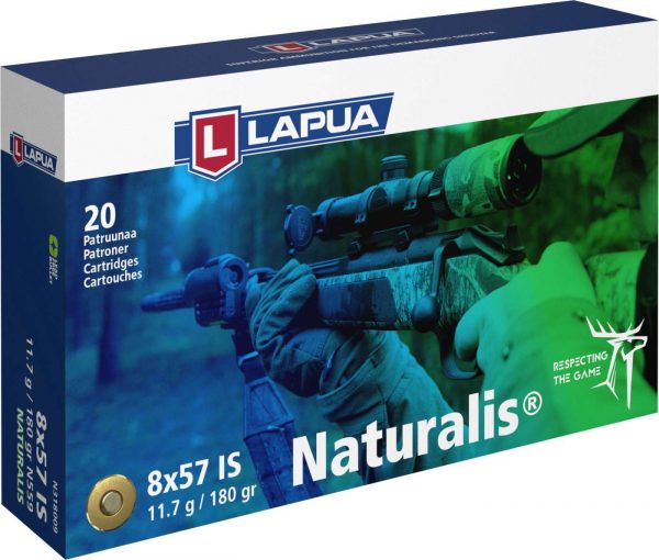 LAPUA 8×57 IS patruuna, Naturalis, N559, 11,6 g 20 KPL /RASIA | Lapua 8x57 NATURALIS 11.7g