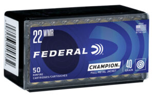 22WMR FEDERAL CHAMPION FULL METAL JACKET (FMJ) 40GR