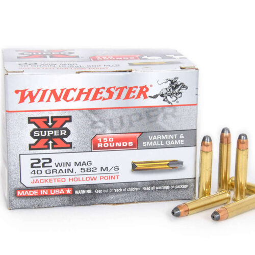 22WMR Winchester JHP 40gr 150kpl rasia