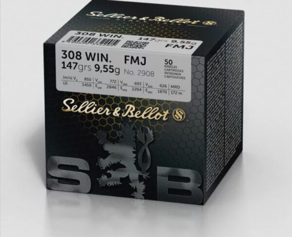 Sellier & Bellot .308 Win FMJ 9,55g 50kpl | sellier 308