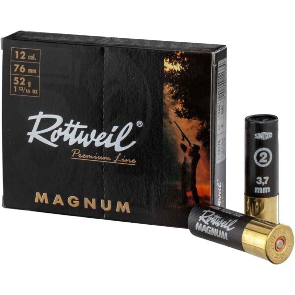 Rottweill Magnum 12/76, 52g, 3.2mm, 10kpl/rs | haulikonpatruunatpitkillematkoille 9199