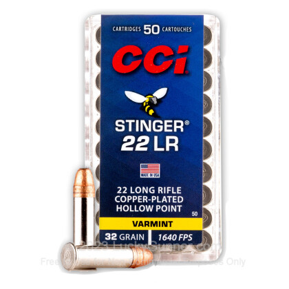 CCI Stinger 22LR 50kpl pienoiskiväärin patruuna | Stinger CCI