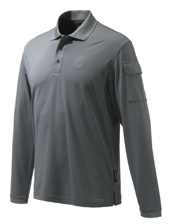 Beretta Miller polo long sleeves Smoked Pearl | beretta pitkahihainen kauluspaita 1