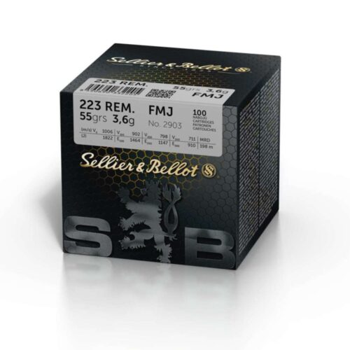 Sellier & Bellot .223 Rem, 3,6g/55grs FMJ Kiväärinpatruuna