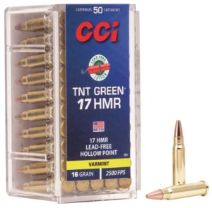 CCI 17HMR TNT HP Green 50 kpl lyijytön pienoiskiväärinpatruuna