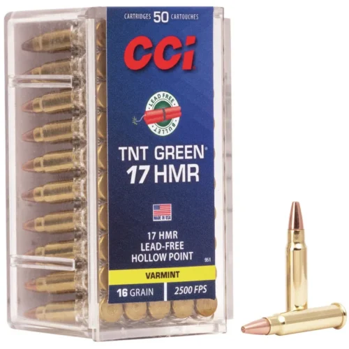 CCI 17HMR TNT HP Green 50 kpl lyijytön pienoiskiväärinpatruuna