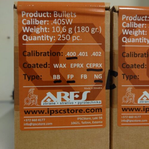 ARES Luoti .40SW 180gr FPBBNG - 250 kpl/rs