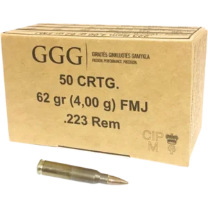 GGG 223 Rem 62gr 4,0g FMJ 50 kpl/rs
