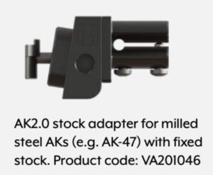 AK2.0 peräadapteri AK jyrsitty runko (AK47, Arsenal jne.)