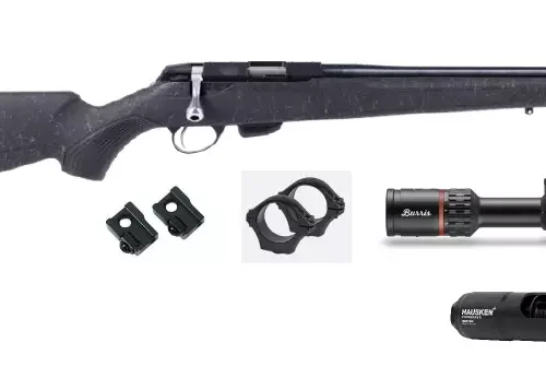 Tikka T1x Roughtech .17 HMR pienoiskivääripaketti
